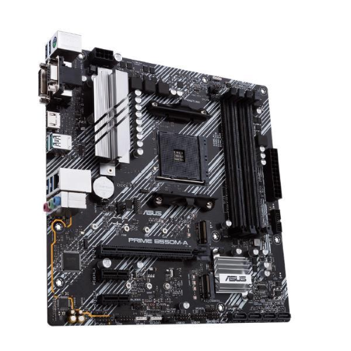 ASUS PRIME B550M-A - Scheda madre - micro ATX - Socket AM4 - AMD B550 Chipset - USB 3.2 Gen 1, USB 3.2 Gen 2 - Gigabit LAN - scheda grafica (richiesta CPU) - HD Audio (8 canali)